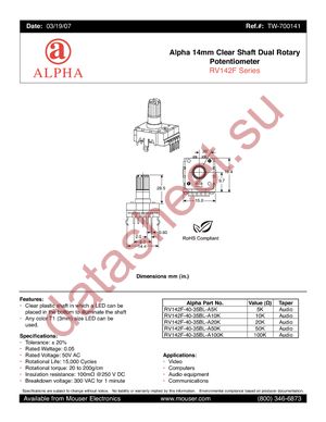 RV142F-40-35BL-A10K datasheet  